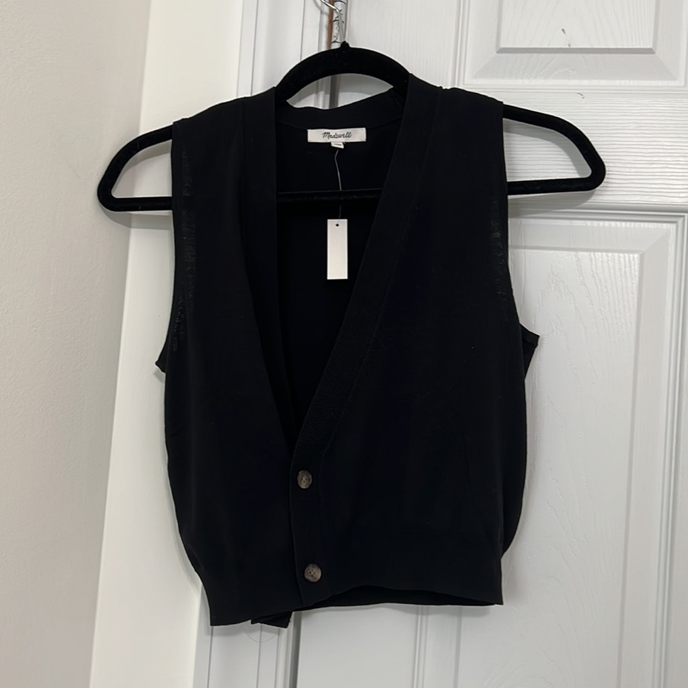Madewell Asymmetric-Button Sweater Vest